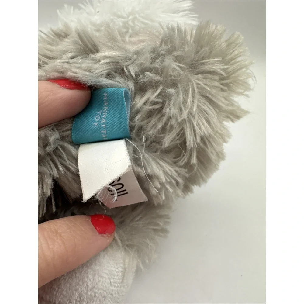 English Sheepdog Puppy Dog Plush Lovey Gray White Manhattan Toy Company‎